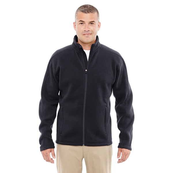 Devon & Jones Men’s Black Bristol Full-Zip Sweater Fleece Jacket