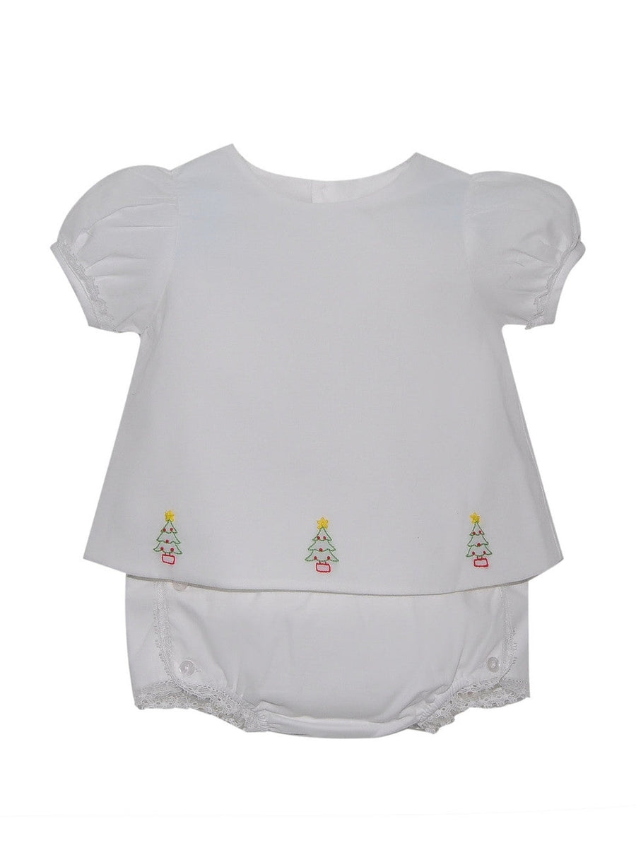 Bailey Girl Christmas Tree Diaper Set