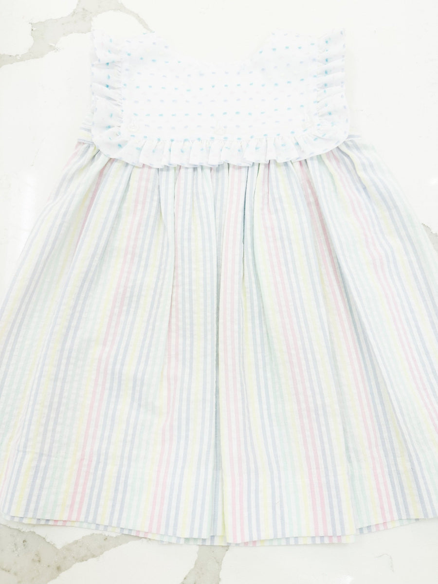 Nora Dress – Pastel Stripe