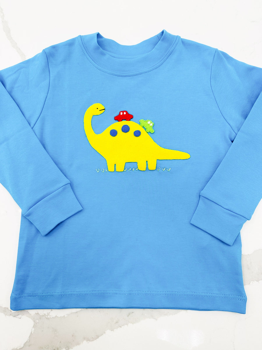 Dino & Cars Solid L/S Crewneck Shirt