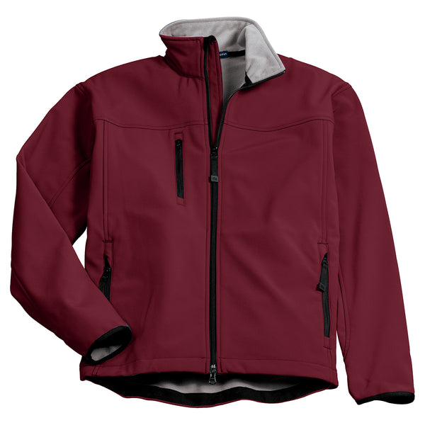 Port Authority Men’s Caldera Red/Chrome Tall Glacier Soft Shell Jacket