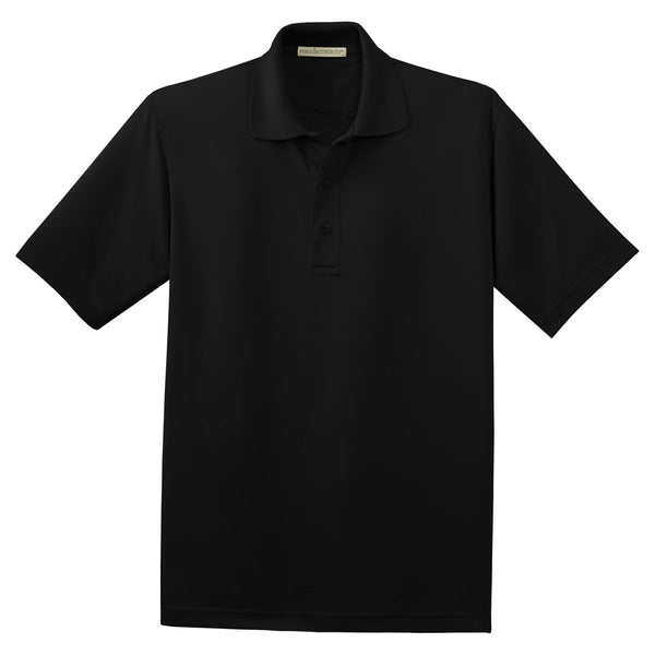 Port Authority Men’s Black Poly-Bamboo Charcoal Blend Pique Polo