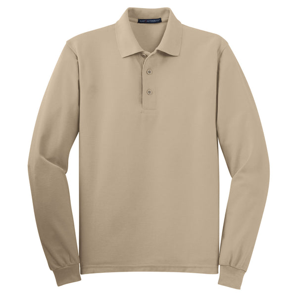 Port Authority Men’s Stone Long Sleeve Silk Touch Polo