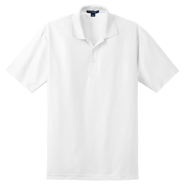 Port Authority Men’s White Performance Vertical Pique Polo