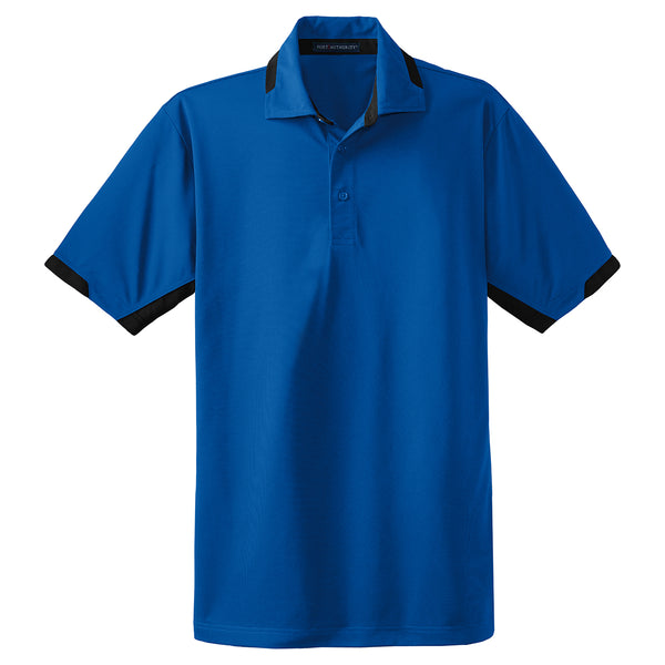 Port Authority Men’s Royal/Black Tall Dry Zone Colorblock Ottoman Polo