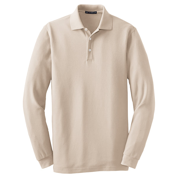 Port Authority Men’s Oyster Tall Long Sleeve EZCotton Pique Polo