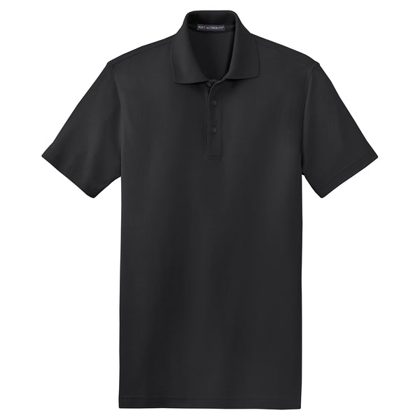 Port Authority Men’s Black Tall EZCotton Pique Polo