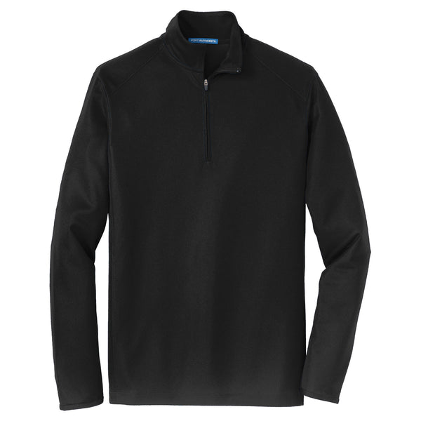 Port Authority Men’s Black Pinpoint Mesh 1/2-Zip