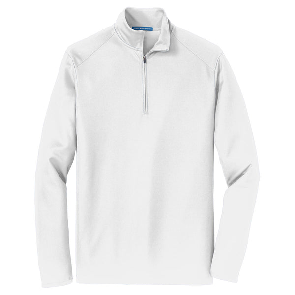 Port Authority Men’s White Pinpoint Mesh 1/2-Zip