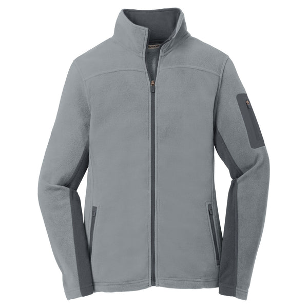 Port Authority Women’s Frost Grey/Magnet Summit Fleece Full-Zip Jacket