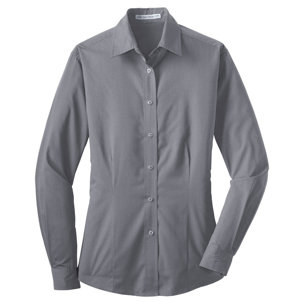 Port Authority Women’s Grey Tonal Pattern Easy Care Shirt