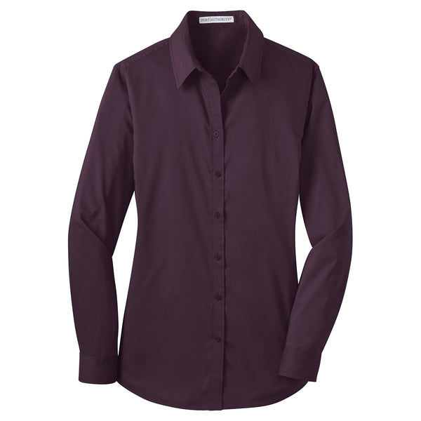 Port Authority Women’s Aubergine Purple Stretch Poplin Shirt