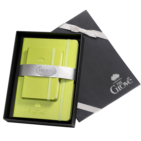 Leeman Lime Green Tuscany Journals Gift Set