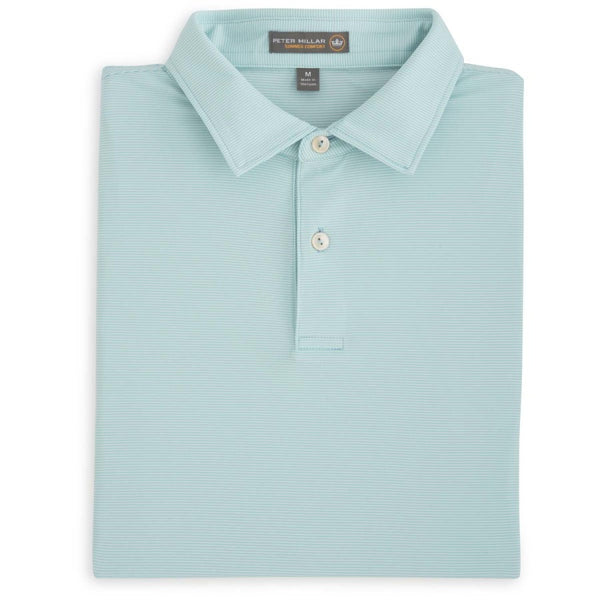 Peter Millar Men’s Seafoam Featherweight Stripe Polo