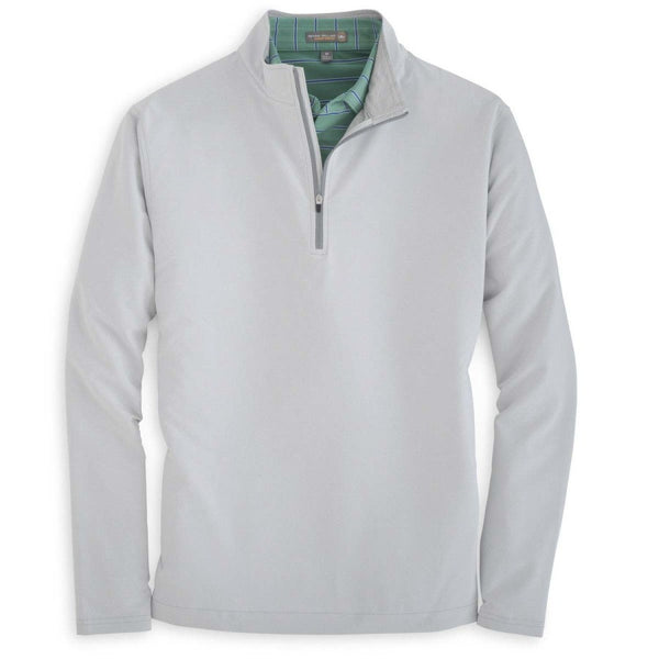 Peter Millar Men’s British Grey Werth Stretch Woven Half Zip