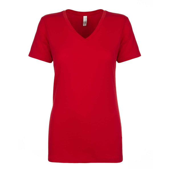 Next Level Women’s Red Ideal V-Neck Tee