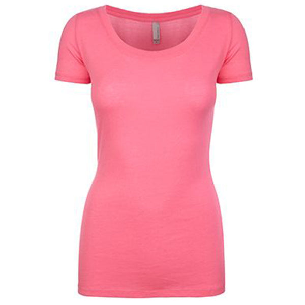 Next Level Women’s Hot Pink Scoop Neck Tee