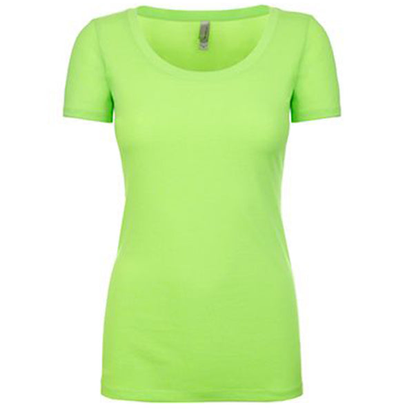 Next Level Women’s Neon Green Scoop Neck Tee