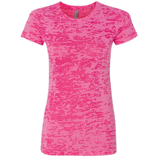 Next Level Women’s Shocking Pink Burnout Tee