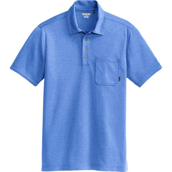 OGIO Men’s Electric Blue Herringbone Express Polo