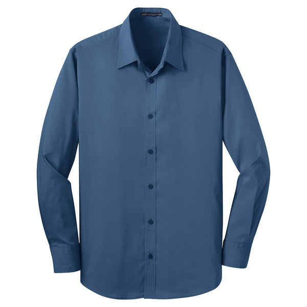 Port Authority Men’s Moonlight Blue Stretch Poplin Shirt