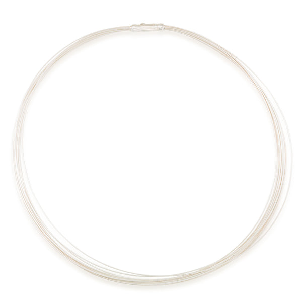 Carolee Sterling Silver 10 Row Cable Necklace