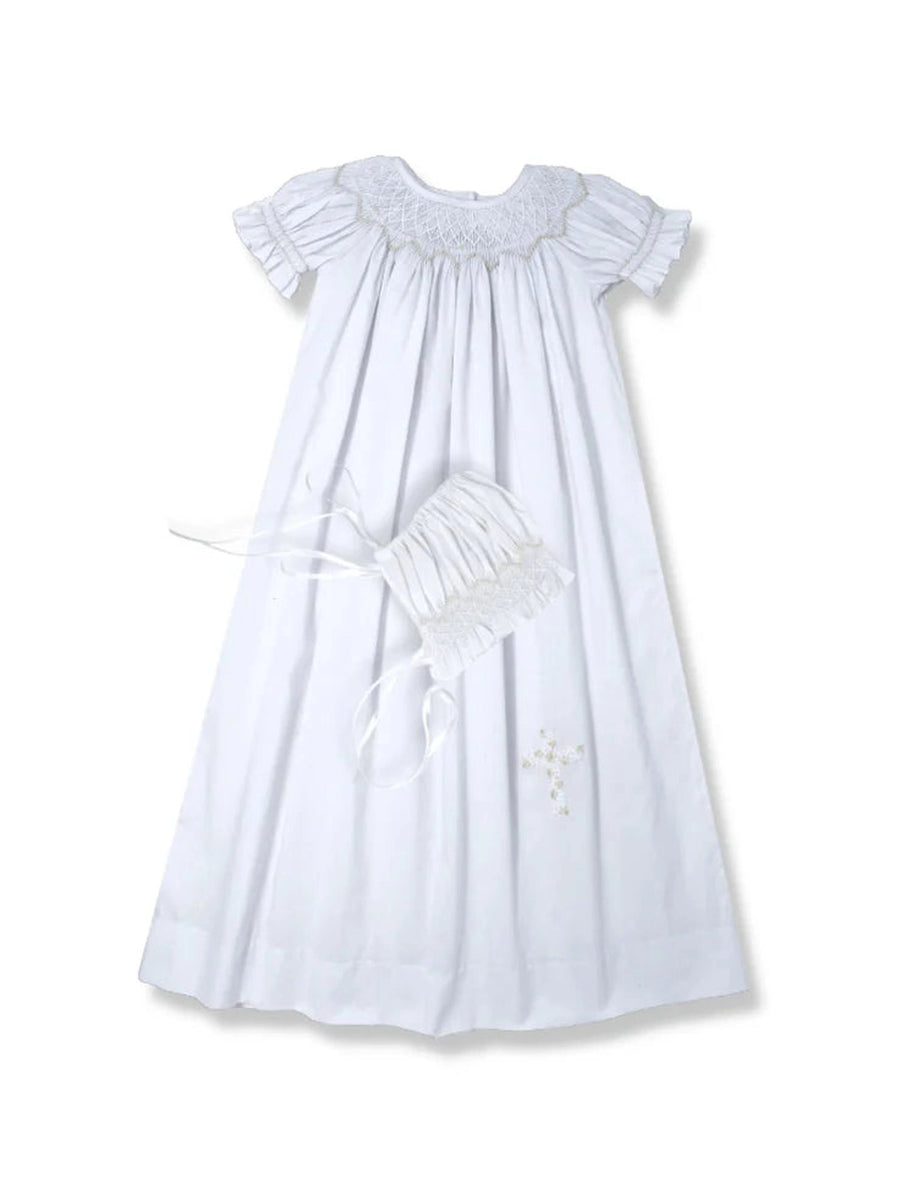 Rosebud Christening Gown with Bonnet