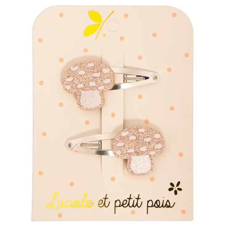 Luciole et Petit Pois – Pink Mushroom Hair Clips