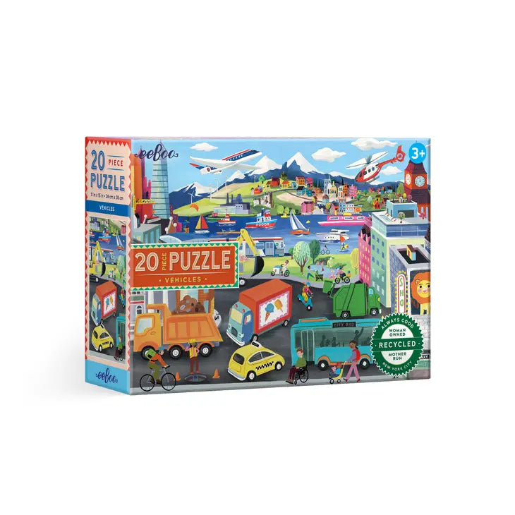 eeBoo – 20 Piece Puzzle – Vehicles