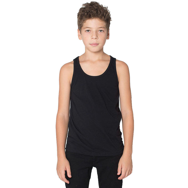 American Apparel Youth Black Poly-Cotton Tank