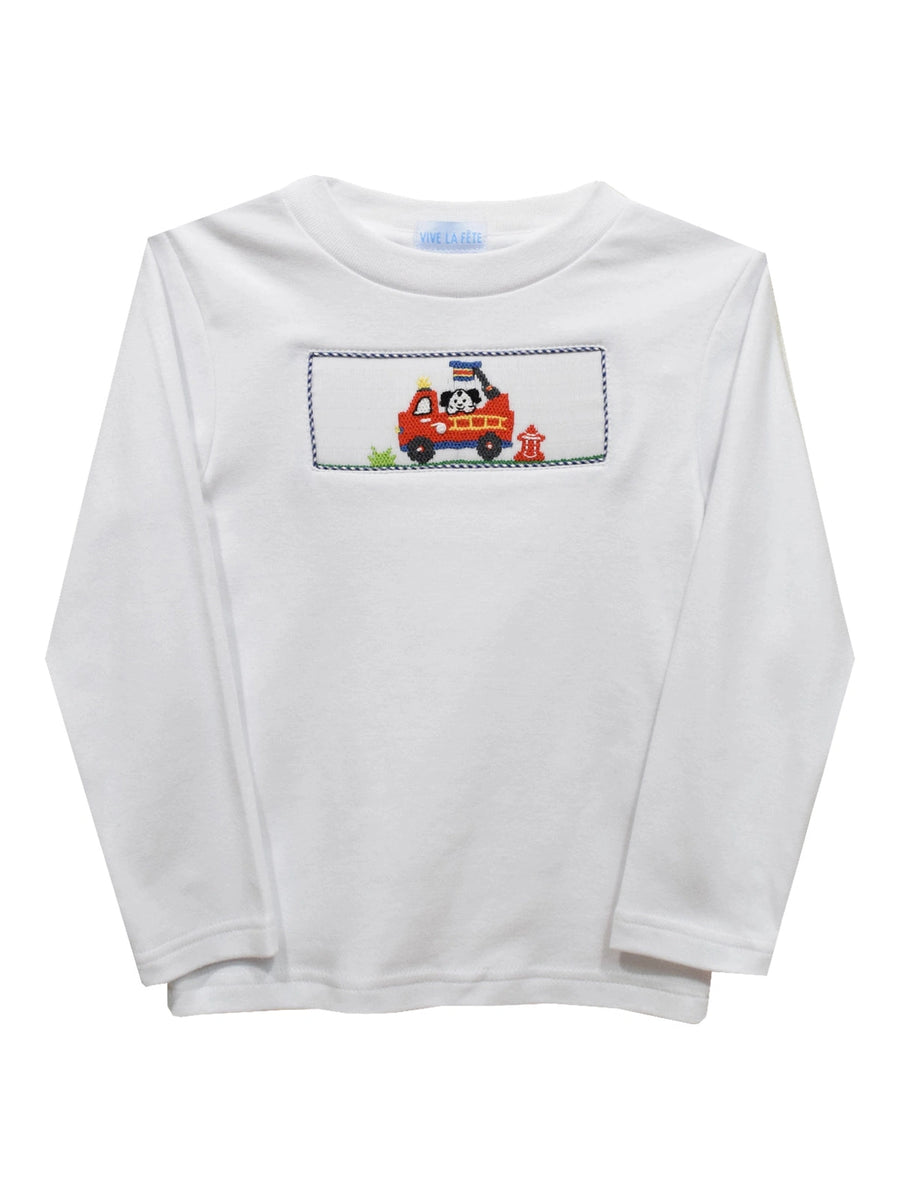 Firetruck Smocked Knit L/S T-Shirt