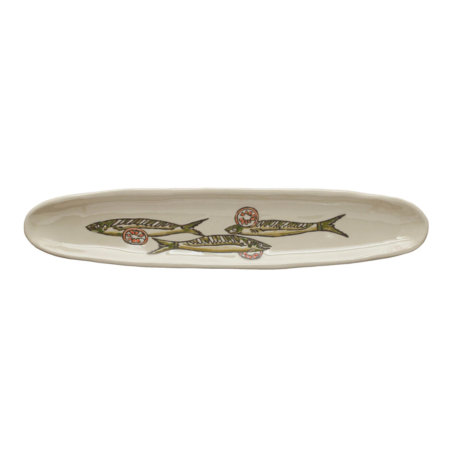 Stoneware Cracker/Olive Dish – Sardines