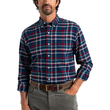 Duck Head Men’s Long Sleeve Flannel Draper Plaid Shirt