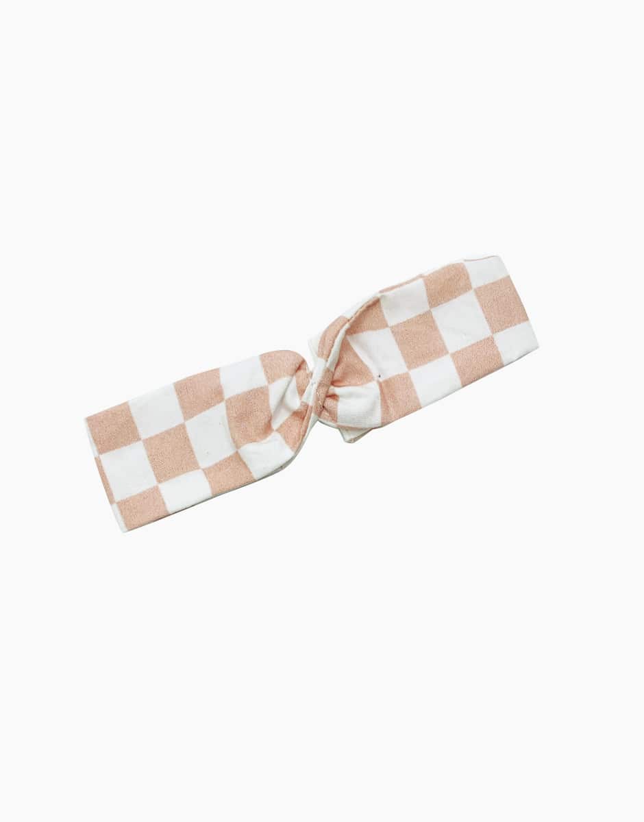 Minikane – Delage Checked Headband – Rose