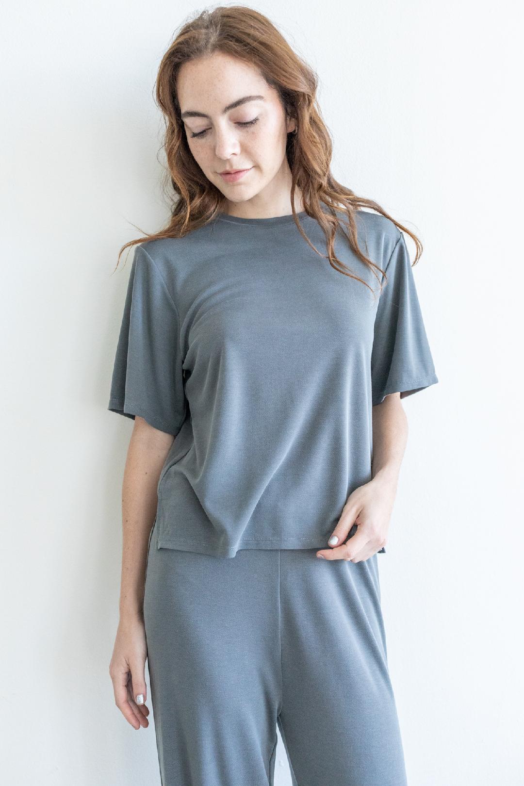 Washed Modal Relaxed Set – Charcoal