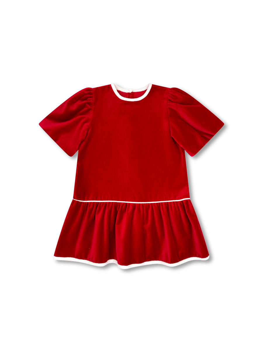 Harper Dress-Ruby Red Velvet