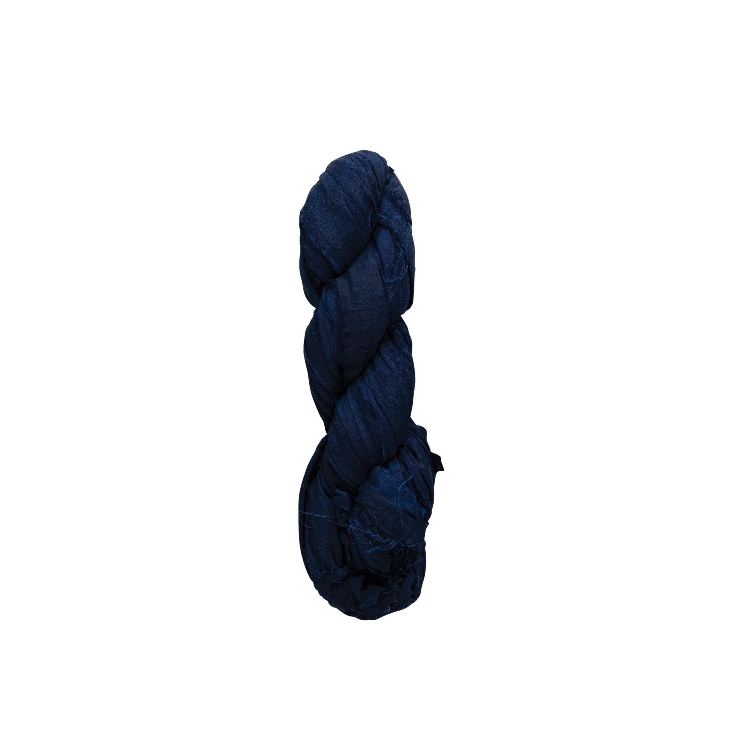 Recycled Torn Silk Ribbon – Navy